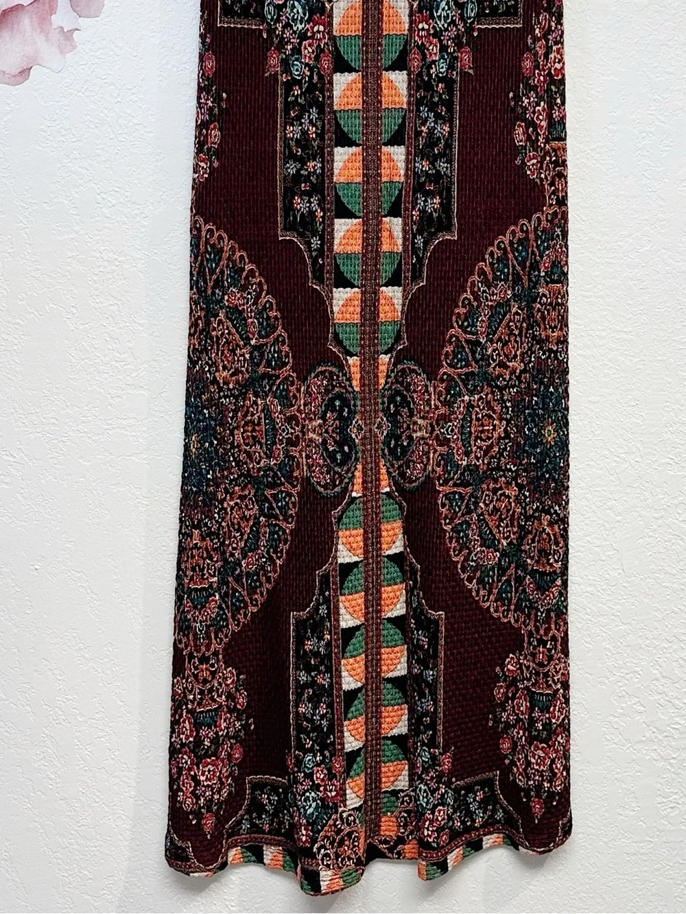 Farm Rio X Anthropologie Mixed Pattern Maxi Skirt or Dress EUC XSmall - Picture 10 of 16